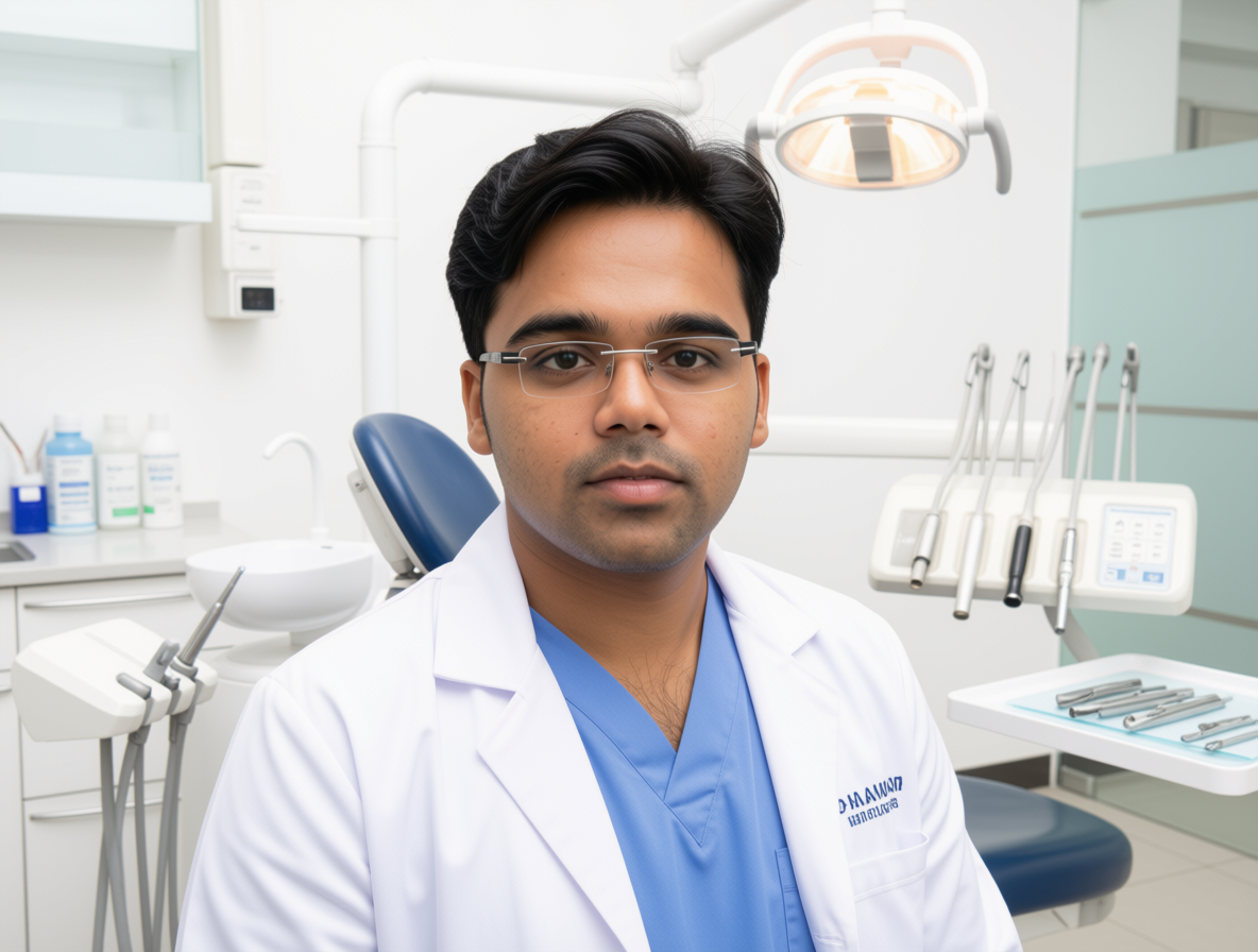 Portrait of Dr. Aman Kumar, dentist at Anand Dental Hospital